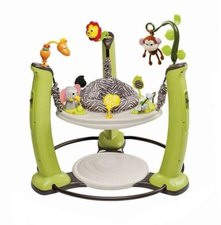 EVENFLO EXERSAUCER JUMP AND LEARN JUMPEROO – JUNGLE QUEST GREEN