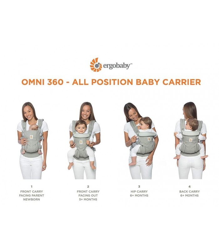 ERGOBABY 360 COOL AIR MESH 4 POSITION - CARBON GREY