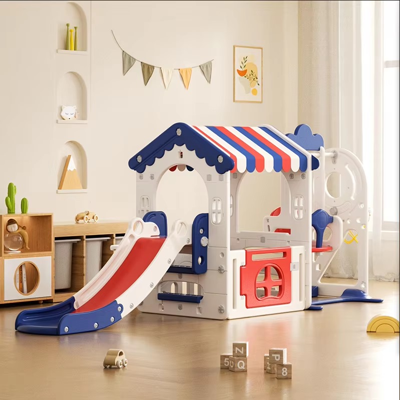 TENT HOUSE SLIDE & SWING (BLUE)