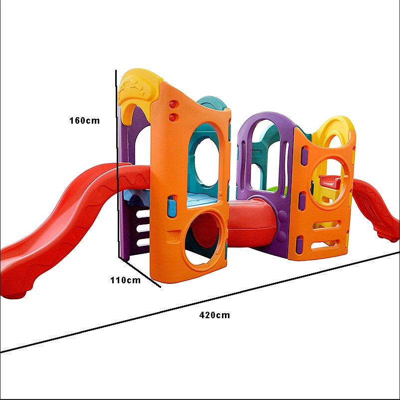 TWIN TOWER DOUBLE SLIDE CASTLE 